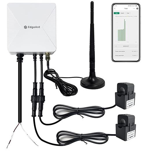WiFi Energy Monitor with 2 * 120A Clamps, Real-Time Electricity Tracking, Smart Home Power Management,WiFi Meter Solar/Net Metering, Home Energy Automation and Control