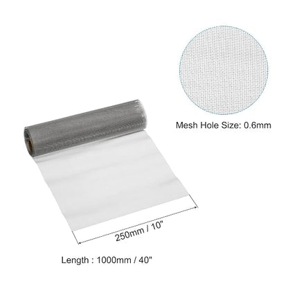PATIKIL 40" L x 10" W Woven Wire Mesh, 30 Mesh 316L Stainless Steel Air Vent - Image 2