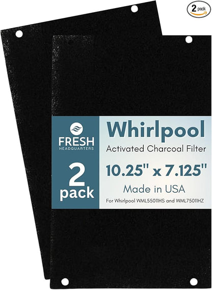 2-Pack Activated Carbon Charcoal Microwave Hood Filters by FreshHeadquarters