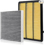 1 HEPA Pack Cabin Air Filter and 1 Pack Engine Air Filter fit by Forccord