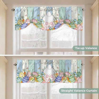 Easter Tie Up Valance Curtains for Windows, Kitchen Curtains Window Shades - Image 5