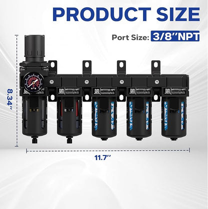 NEWPO 3/8" NPT 5 Stage Air Dryer - Image 2
