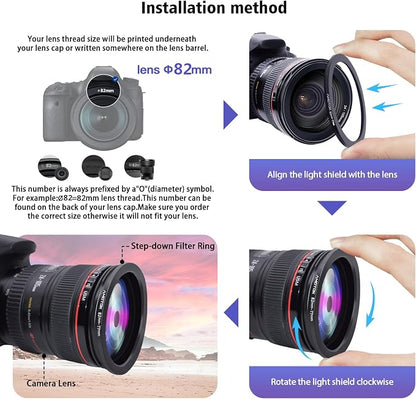 82mm Lens to 77mm Camera Lens Adapter, 82mm to 77mm Filter Step-Down Ring - Image 5