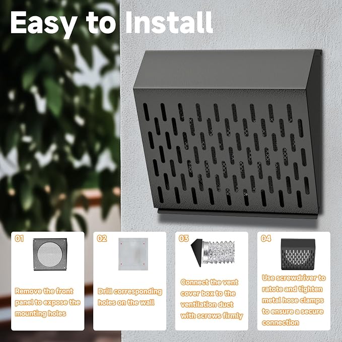 10 Inch Exhaust Vent Cover, Wall Vent Cover - Image 6