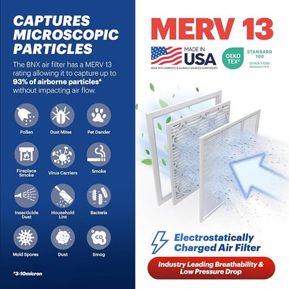BNX TruFilter 14x18x1 Air Filter MERV 13 - Image 3