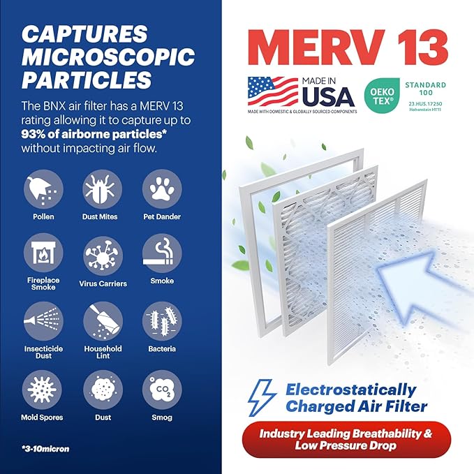 BNX TruFilter 20x20x2 Air Filter MERV 13 - Image 3