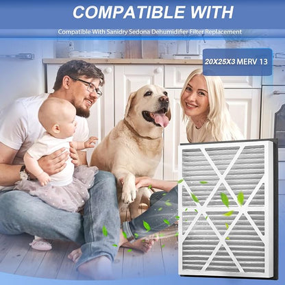 2 Pack 20''x25''x3'' Air Filter Replacement fo Compatible - Image 2
