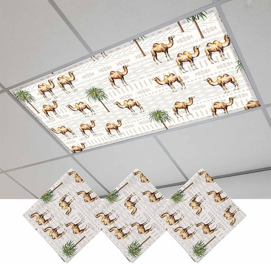 Fluorescent Light Covers for Ceiling Lights Desert Camel Magnetic Light Filters by Home+L6