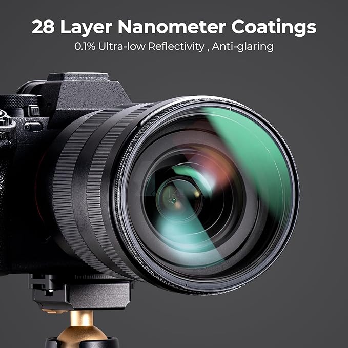 K&F CONCEPT 72mm Ultra-Low Reflectivity Polarizers Filter, 28 Multi-Layer - Image 5