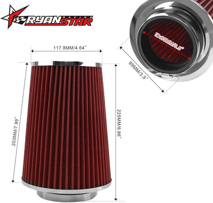 RYANSTAR RACING 89mm 3.5" High Flow Round Tapered Cone Closed-Top Washable - Image 2