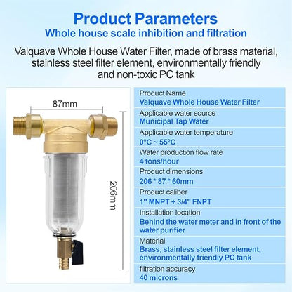Whole House Spin Down Sediment Water Filter, 40 Micron, Reusable and Flushable - Image 6