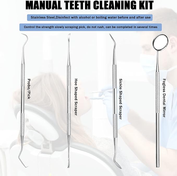 Dental Tools, Electric Tooth Polisher & Manual Teeth Cleaning Kit - Image 2