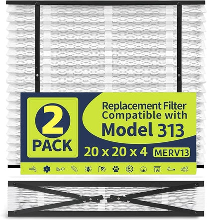 IYOUYA 2 Pack 313 Replacement Filter Compatible by WholeHouseFurnaceFilter