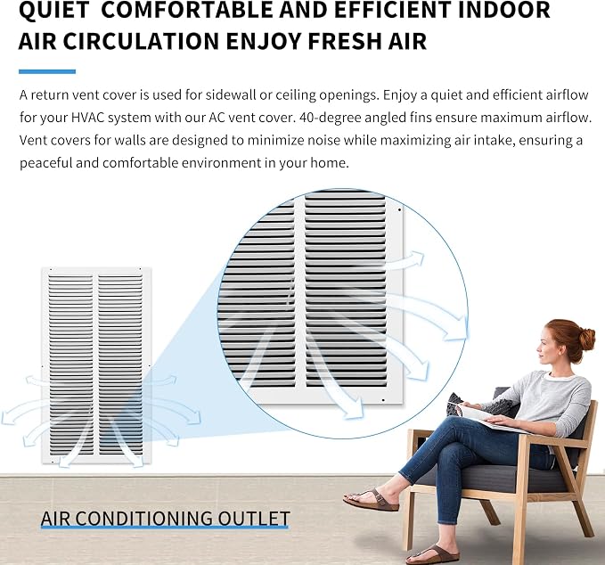 14x24 Return Air Grille, Air Return Vent Cover, Flat Vent Cover, Rejillas De - Image 7
