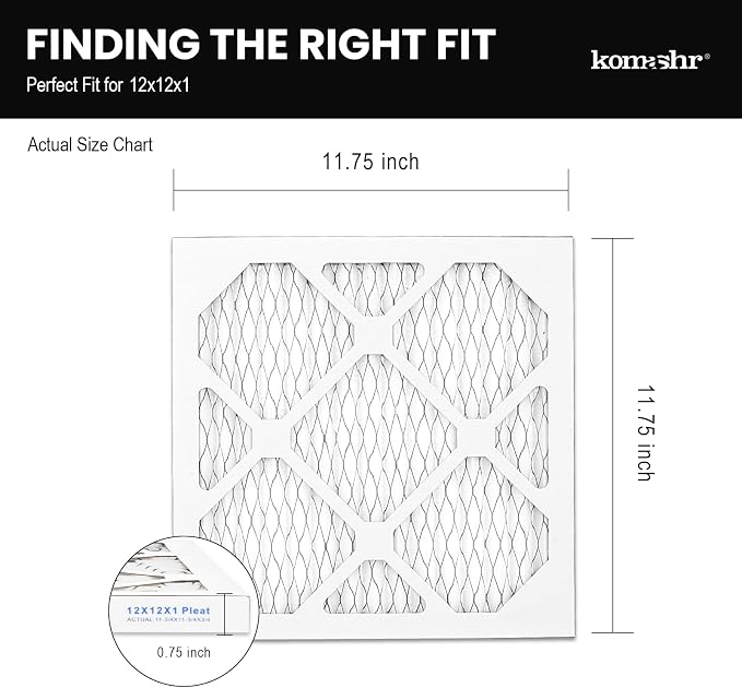 12x12x1 Air Filter MERV 8, HVAC/Furnace AC Filter Replacement, Dust - Image 2