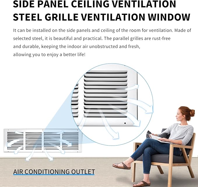 Return Air Grill 24x6, Air Return Vent Cover, Flat Vent Cover, Rejillas De Aire - Image 7
