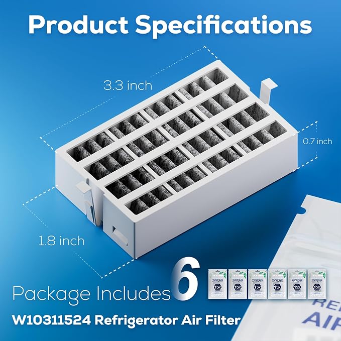 W10311524 AIR1 Refrigerator Air Filter Cartridge Replacement - Image 4