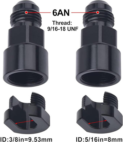 EVIL ENERGY 6AN Male to 3/8" & 5/16" Quick-Disconnect Female EFI Fuel Rail - Image 2