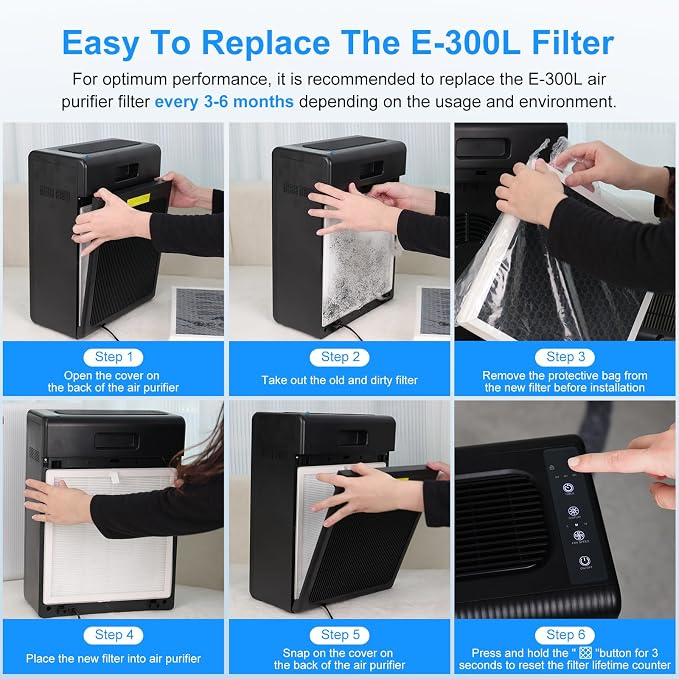 MOOKA FAMILY E-300L Air Purifiers Official H13 Replacement Filter Compatible - Image 6