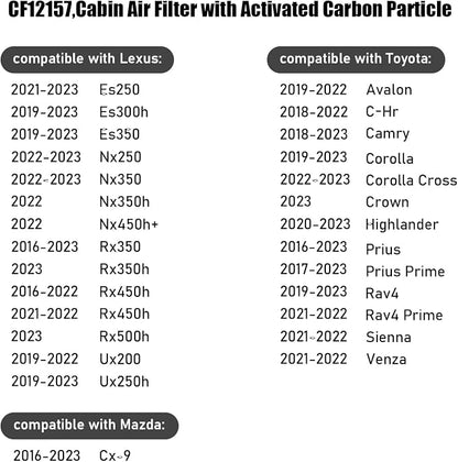 CF12157, Cabin Air Filter with activated carbon particle - Image 5