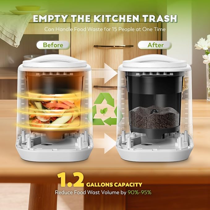 Electric Composter for Kitchen, Large Smart Compost Bin - Image 2
