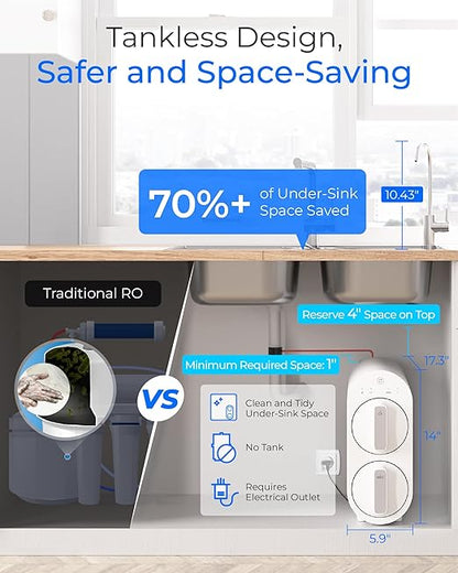 Waterdrop G2P600 Reverse Osmosis System, 600 GPD Tankless RO Water Filter System - Image 9