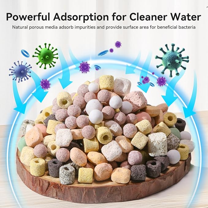 12-in-1 Aquarium Filter Media for Freshwater & Marine Tanks, Bio Filter Mix - Image 2