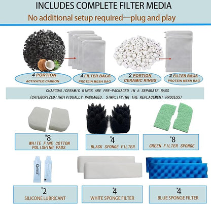 42 Pack Filter Media Kit for Fluval 406/407 Canister Filters - Image 4