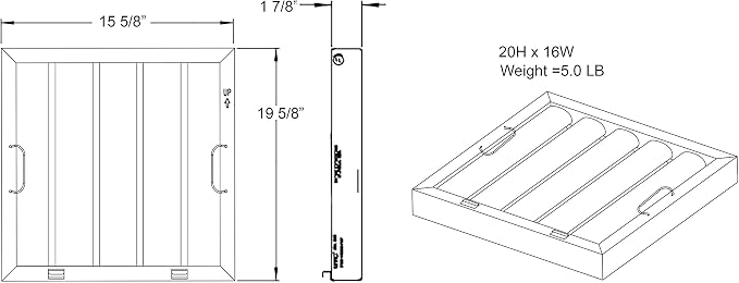 Captive Aire Systems Stainless Steel Restaurant Hood Filter - Image 4