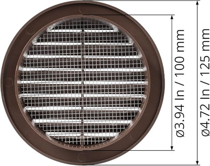 Brown 4" Inch Round Ventilation Grille - Image 5