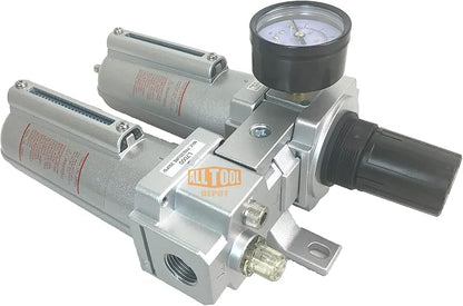 1/2" NPT HEAVY DUTY Compressed Air In Line Filter Regulator Lubricator Oiler - Image 4
