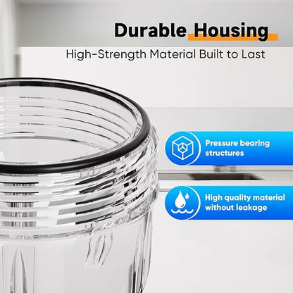 PUREPLUS Whole House Water Filtration System, 10″ × 4.5″ Housing, 1″ NPT - Image 4