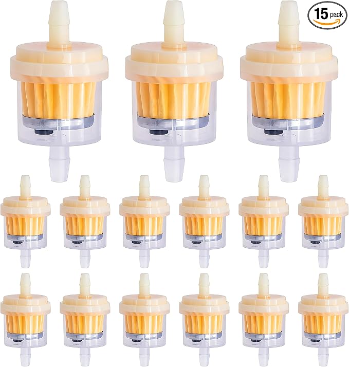 15PCS 1/4" 6mm-7mm Gas Inline Fuel Filter, by MEAJOO
