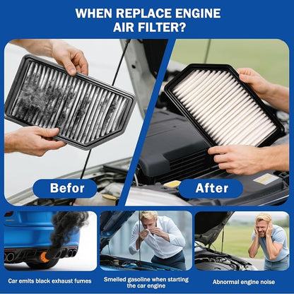 1pc Cabin & 1pc Engine Air Filter Kit Accessories - Image 6
