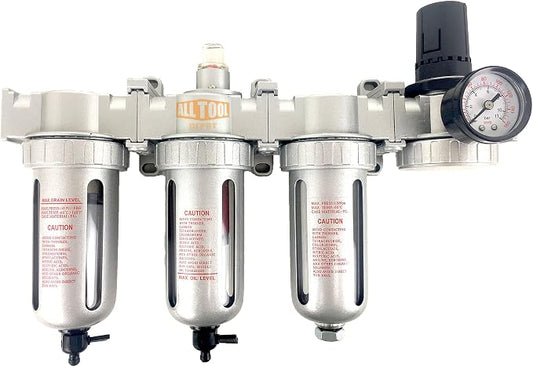1/2" NPT MID FLOW 4 Stages Filter Coalescing Desiccant Dryer Regulator System by AllToolDepot