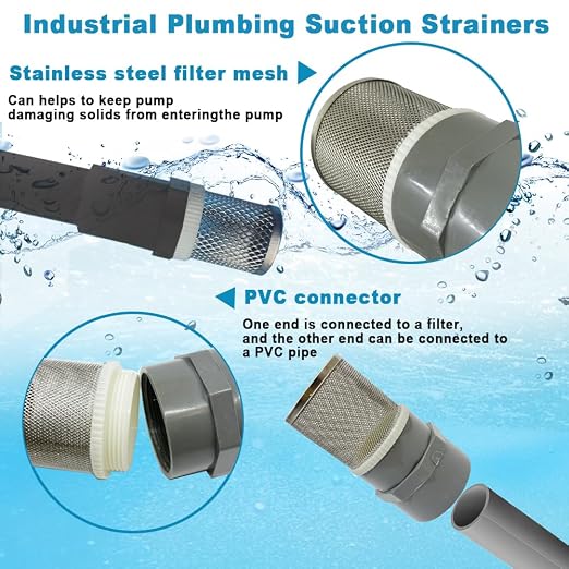 3 inch stainless steel filter DN80/3" Grey PVC Suction Strainers used to remove - Image 4