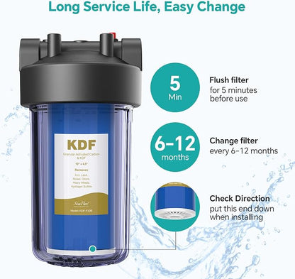 SimPure Whole House Water Filter Cartridges 10" x 4.5" GAC/KDF Carbon and Heavy - Image 5