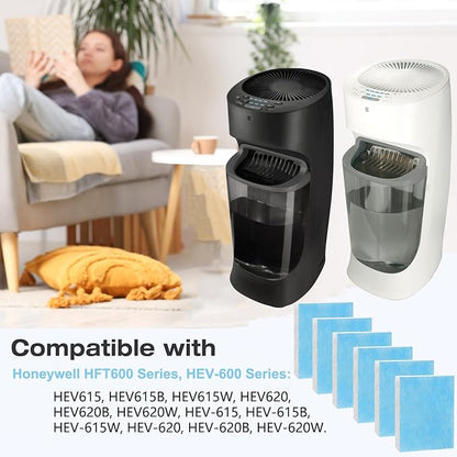 6 Pack Blue HFT600 Humidifier Wick Filter, - Image 2