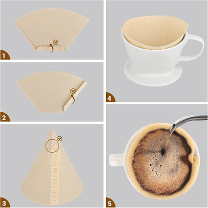 Segarty Coffee Filters Cone, Disposable Pour Over Coffee Filter, 02 Size Coffee - Image 3