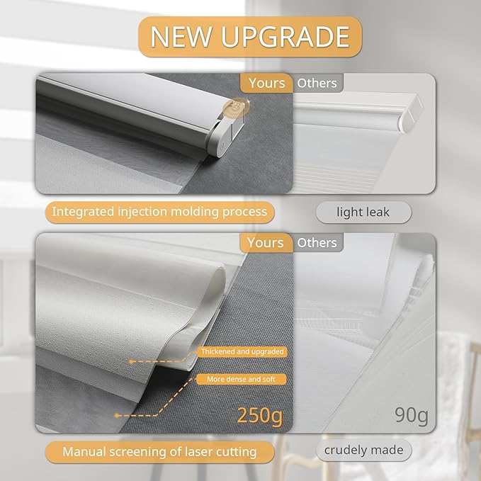 MUSCLEAREA Motorized Blinds with Remote, Cordless Automatic Zebra Shades, Smart Blind for Windows, White, 28 x 72