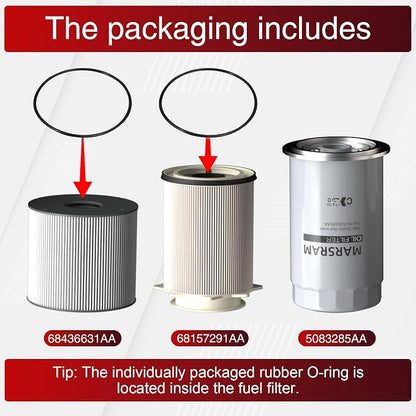 Marsram 6.7 Cummins Fuel Filter and Oil Filter Kit Fits - Image 5