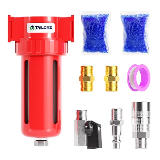 TAILONZ PNEUMATIC 0-150PSI 1/2 Inch NPT Aluminum Alloy Air Dryer, Compressor by TAILONZPNEUMATIC