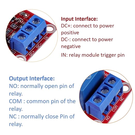 HUAREW 5V One Channel Relay Module Relay Switch with OPTO Isolation High Low Level Trigger (Pack of 10)