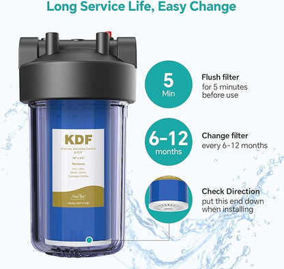 SimPure Whole House Water Filter Cartridges 10" x 4.5" GAC/KDF Carbon and Heavy - Image 5