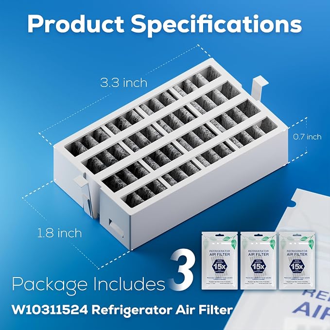 W10311524 AIR1 Refrigerator Air Filter Cartridge Replacement - Image 4