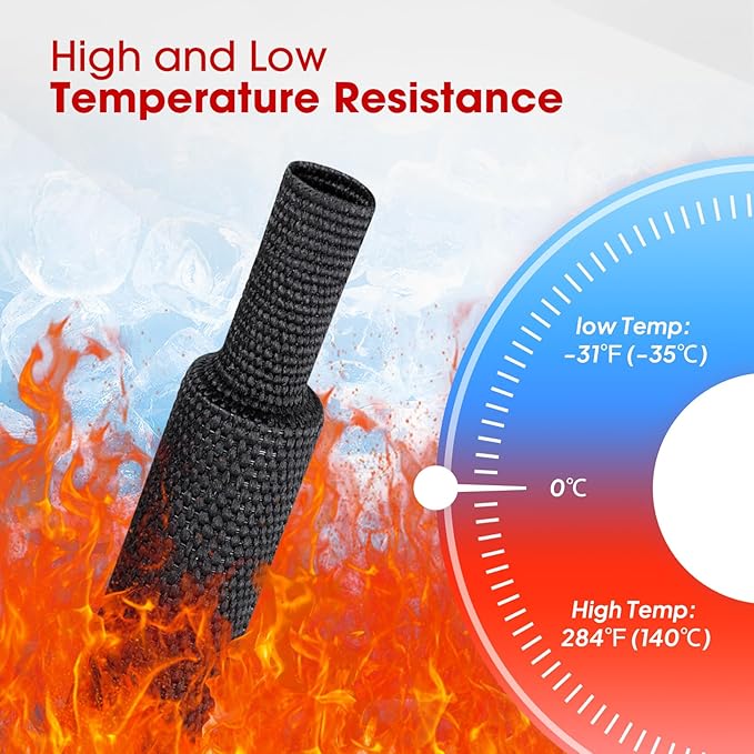 Sonoreboom 2 in 1 Heat Shrink Braided Sleeving Fabric Tubing-Ideal fit Irregular Shape Hose/Cable/Wire (22FT, 1/4"(6mm))
