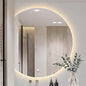 Bathroom Mirror, Dimmable LED Vanity Mirror Half Circle, Illuminated Mirror by EKDJSN