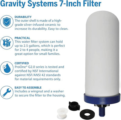 ProOne G-Series 7-Inch Gravity Filter Replacement 1-Pack - Image 2