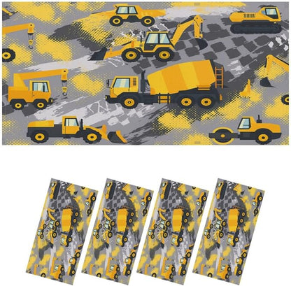 4 Pcs Fluorescent Light Covers for Ceiling Lights Yellow Construction Vehicles by Unknown