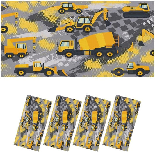4 Pcs Fluorescent Light Covers for Ceiling Lights Yellow Construction Vehicles by Unknown